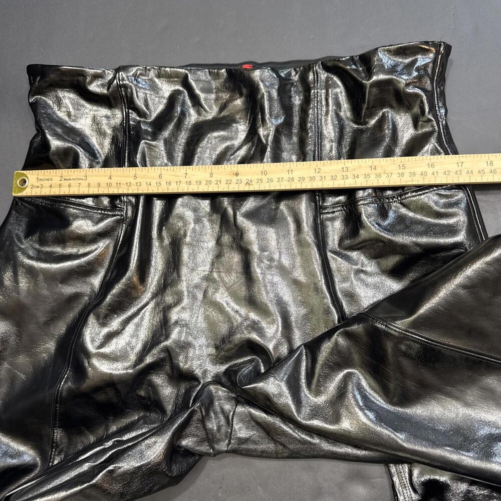 SPANX Black Faux Leather Classic City Business Casual Leggings Pants‎ 1X Petite - Picture 14 of 15
